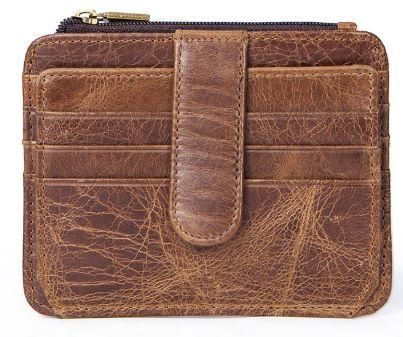 Кредитница Vintage 14933 с монетницей Коричневая
