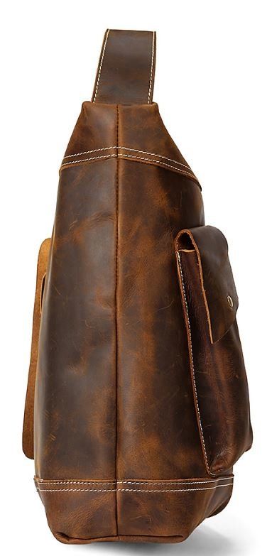 Мужская винтажная сумка через плечо Vintage 14782 Коричневая