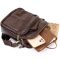 Мужской компактный мессенджер на 2 отделения Vintage 20455 Коричневый