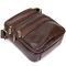 Мужской компактный мессенджер в плотной коже Vintage 20454 Коричневый