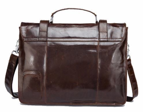 Портфель из гладкой кожи Vintage 14866 Коричневый