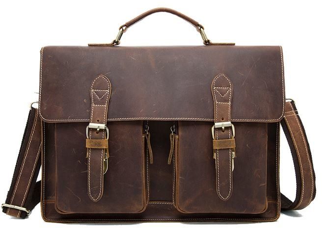 Портфель мужской из кожи Vintage 14774 Рыжий