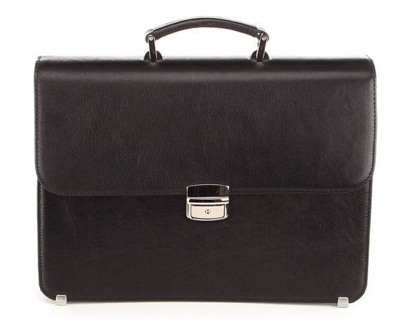 Портфель SHVIGEL 00367 из натуральной кожи Черный