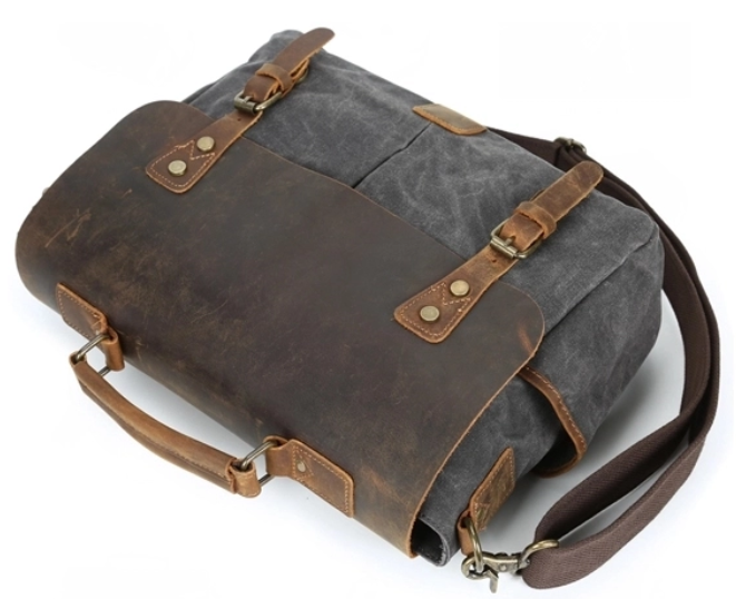 Портфель текстильный Vintage 20063 Cерый