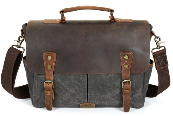 Портфель текстильный Vintage 20063 Cерый Портфель текстильный Vintage 20063 Cерый