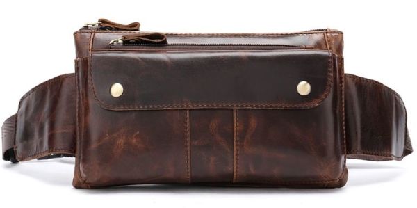 Поясная cумка мужская Vintage 14815 Коричневая Поясная cумка мужская Vintage 14815 Коричневая