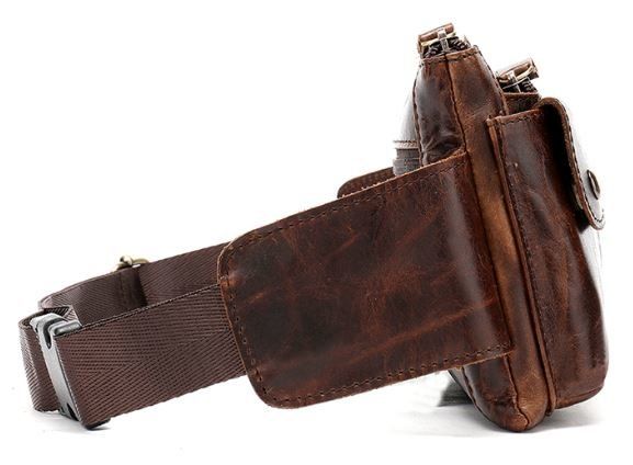 Поясная cумка мужская Vintage 14815 Коричневая
