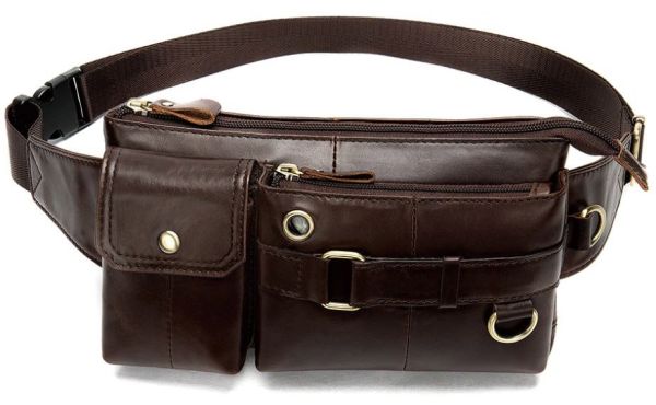Поясная cумка мужская Vintage 14897 Коричневая Поясная cумка мужская Vintage 14897 Коричневая