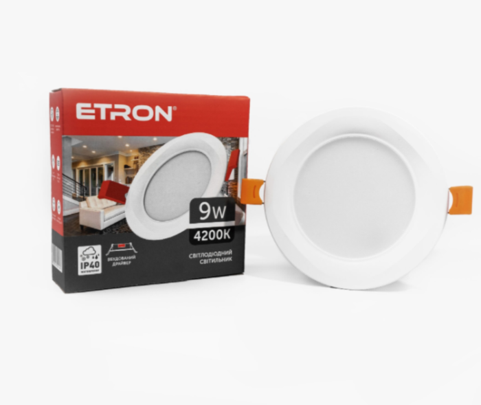 Светильник ETRON 1-EDP-625 9W 4200К ІР40 круг