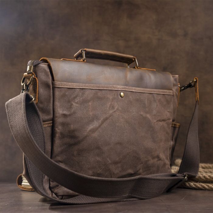 Солидный портфель на плечо Vintage 20119 Коричневый