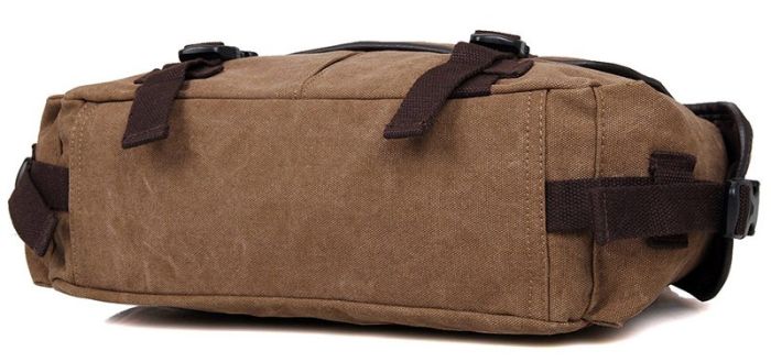 Сумка мужская Vintage 14412 текстильная Коричневая