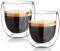 Набор 2 стакана Lorenza "Dual" 250мл с двойными стенками, стеклянные термостаканы