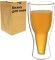 Стакан «Beer Bottle» 350мл с двойными стенками, стеклянная термокружка