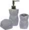 Набор аксессуаров Anemone "Grey" для ванной комнаты: дозатор, мыльница и стакан