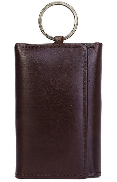 Стильная кожаная ключница Vintage 14931 Коричневая