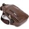 Сумка через плечо на два отделения кожзам Vintage 20560 Темно-коричневая