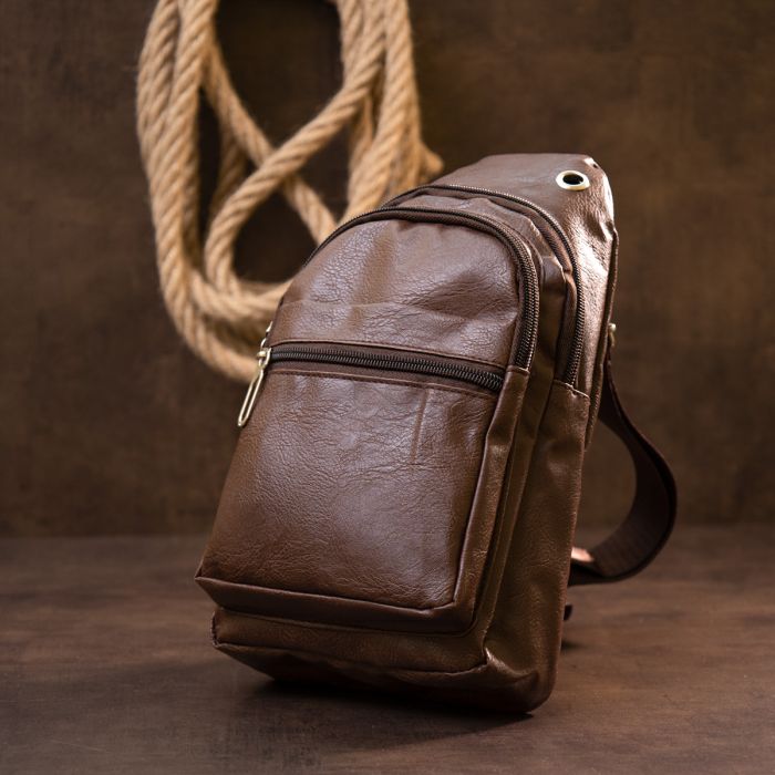 Сумка cross body Vintage 20514 Коричневая