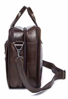 Сумка для ноутбука из натуральной кожи Vintage 14870 Коричневая
