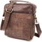 Сумка мужская мессенджер на два отделения Vintage 20441 Коричневая
