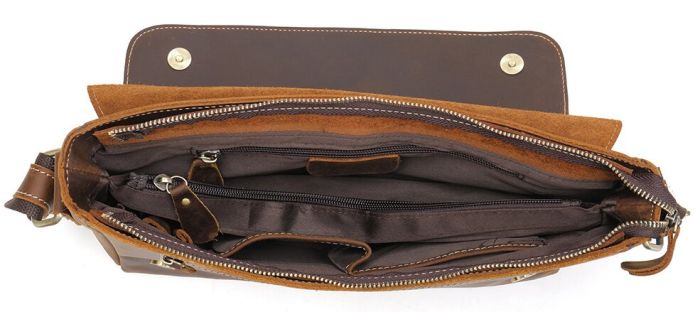 Сумка мужская crazy horse Vintage 14780 Коричневая