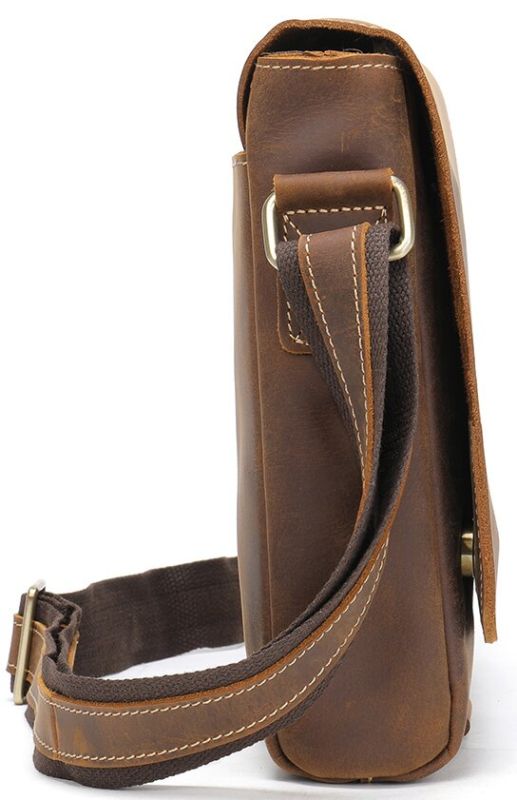 Сумка мужская crazy horse Vintage 14780 Коричневая
