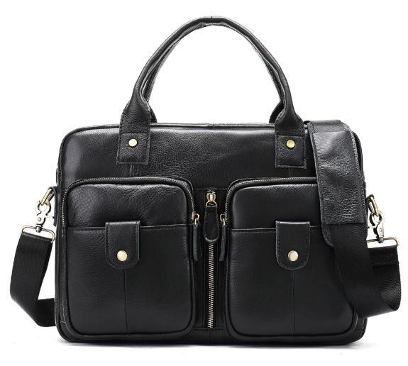 Сумка мужская кожаная Vintage 14793 Черная