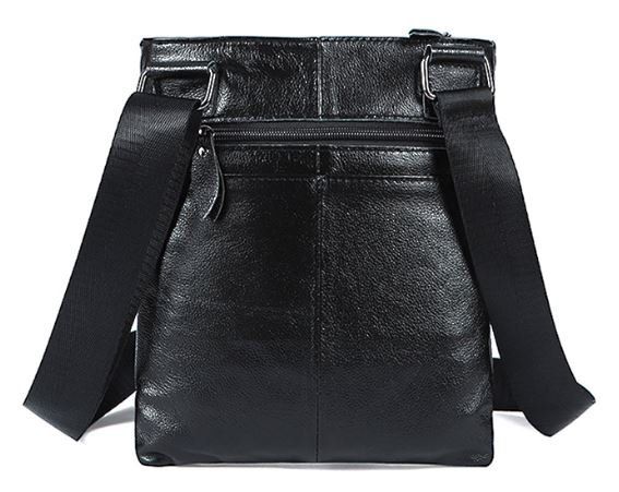 Сумка мужская кожаная Vintage 14850 Черная матовая