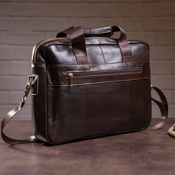 Сумка мужская под ноутбук Vintage 14751 Коричневая
