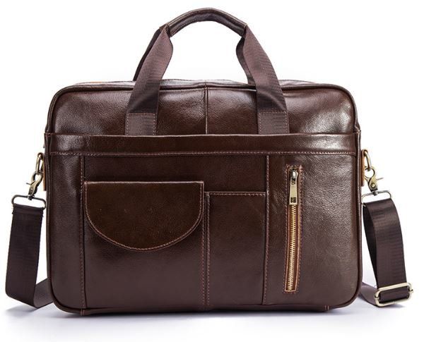 Сумка мужская под ноутбук Vintage 14882 Коричневая