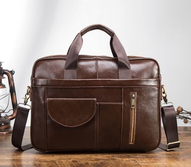 Сумка мужская под ноутбук Vintage 14882 Коричневая