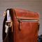 Сумка мужская вертикальная кожаная Vintage 20029 Коричневая