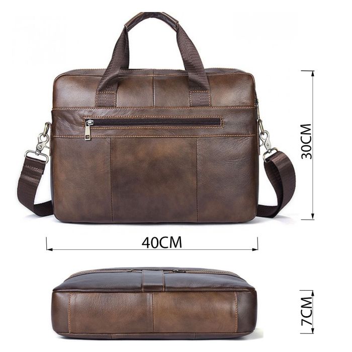 Сумка мужская Vintage 14626 кожаная Коричневая
