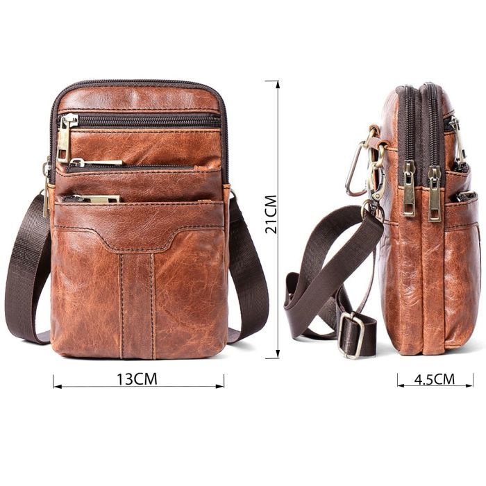 Сумка мужская Vintage 14724 Коричневая