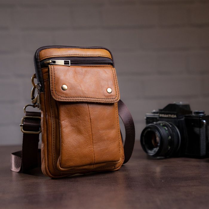Сумка мужская Vintage 14725 Коричневая