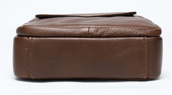 Сумка мужская зернистая Vintage 14703 Коричневая