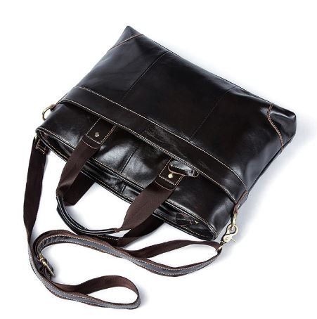 Сумка под ноутбук из гладкой кожи Vintage 14890 Коричневая