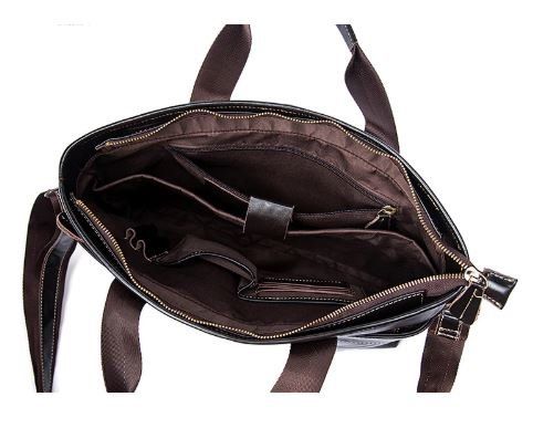 Сумка под ноутбук из гладкой кожи Vintage 14890 Коричневая