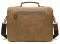 Сумка-портфель мужская текстильная с кожаными вставками Vintage 20003 Рыжая