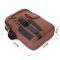 Универсальная текстильная мужская сумка на два отделения Vintage 20661 Коричневая