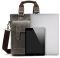 Вертикальная мужская кожаная сумка Vintage 14818 Серая