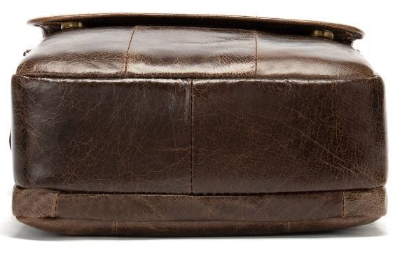 Вертикальная сумка мужская Vintage 14863 Коричневая